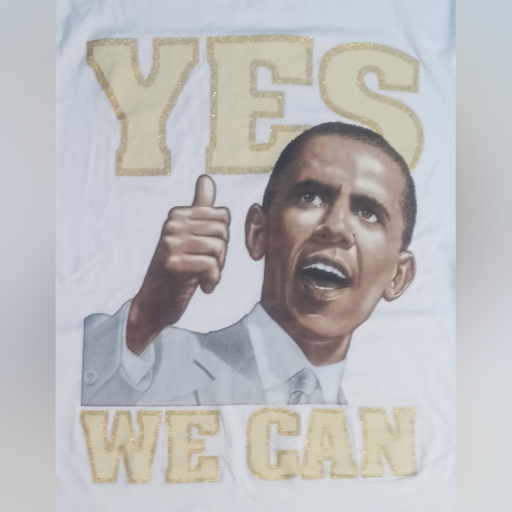 vintage Obama Yes We Can Speech t shirt 2XL hip hop rap street